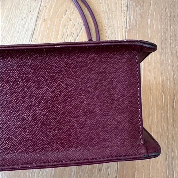 Authentic Vintage Cartier Must de Cartier Burgundy Leather Shoulder Bag